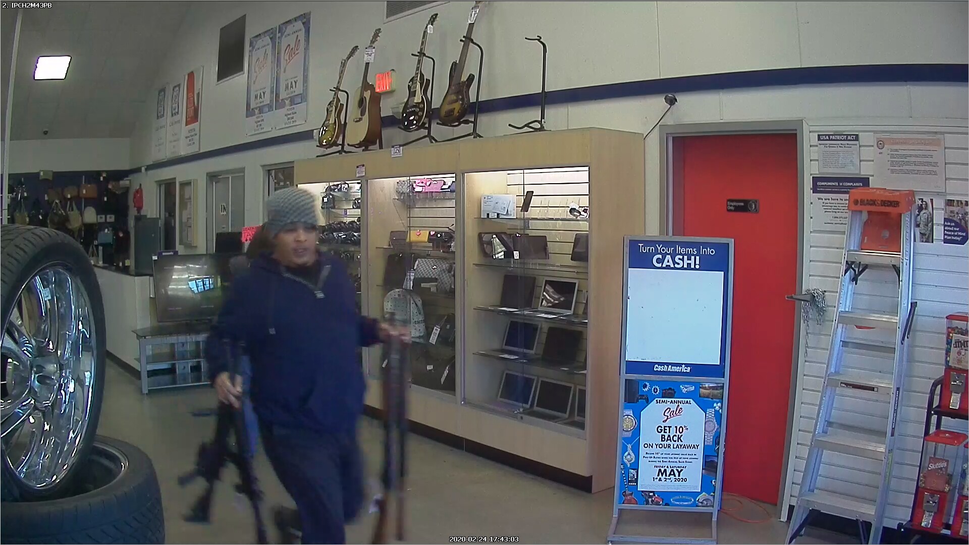 The suspect is described as white, possibly Hispanic, male, approximately 5’10” to 6’ tall, medium to husky build