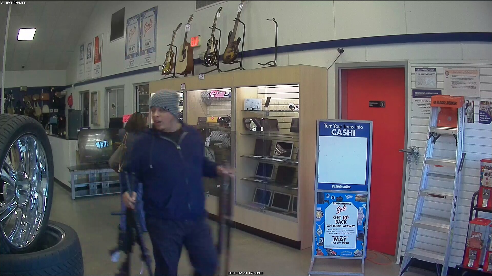 The suspect is described as white, possibly Hispanic, male, approximately 5’10” to 6’ tall, medium to husky build