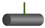 M-100, silver color with green fuse