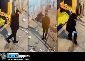 Suspect with gun running away