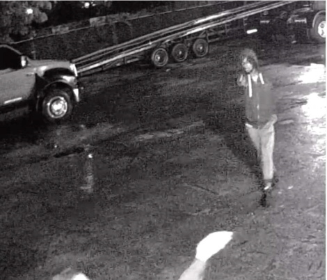 Suspect pointing gun