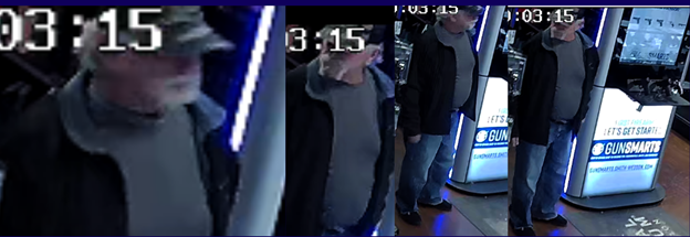 Suspect standing in store