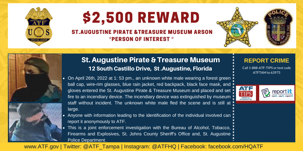 Flyer with photo of person of interest