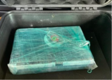 A box with drug evidence