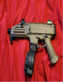 A firearm.