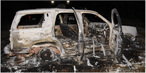 Burned-out vehicle