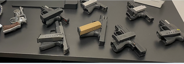 Eight firearms attempted to be sold to the CI