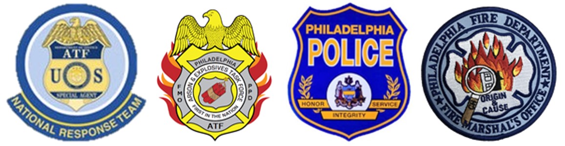  Philadelphia badges of police and fire departments