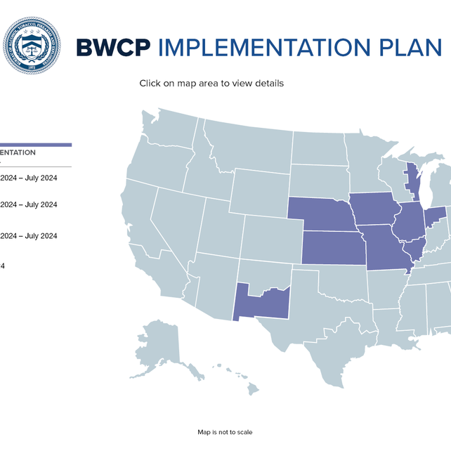 Map of phase 3 implementation locations