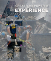 ATF Team investigating a burned building. Caption: Great is the power of experience
