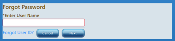 Screenshot of a forgotten password page.